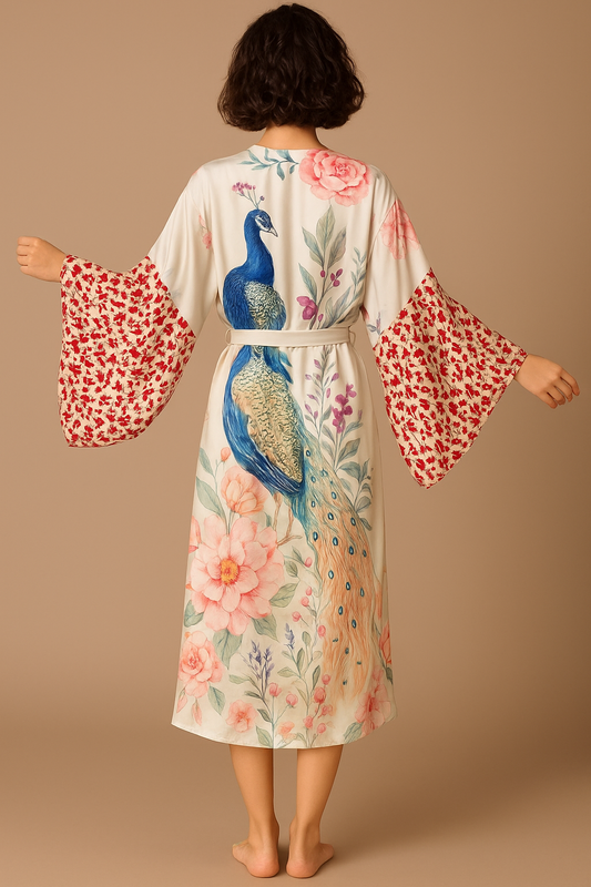 Peacock Whisper Kimono