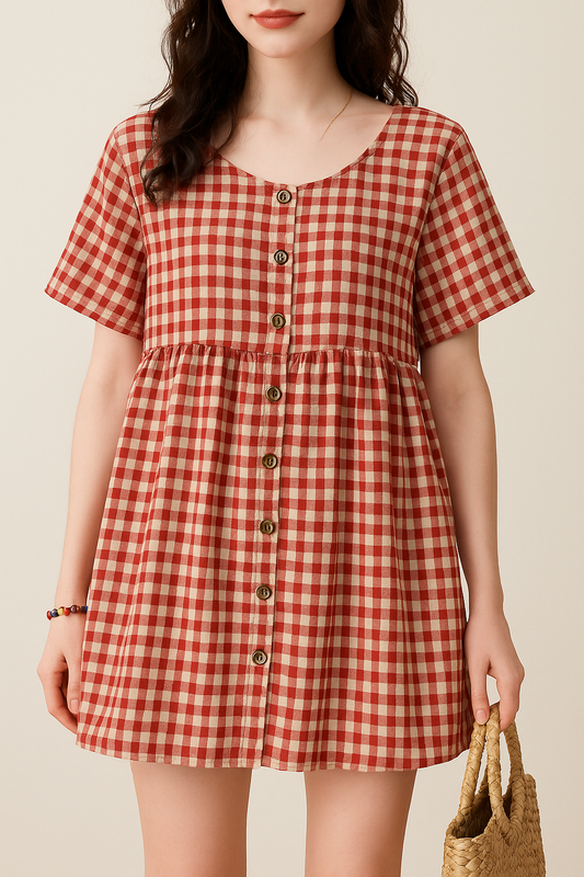 Cherry Picnic Cotton Dress
