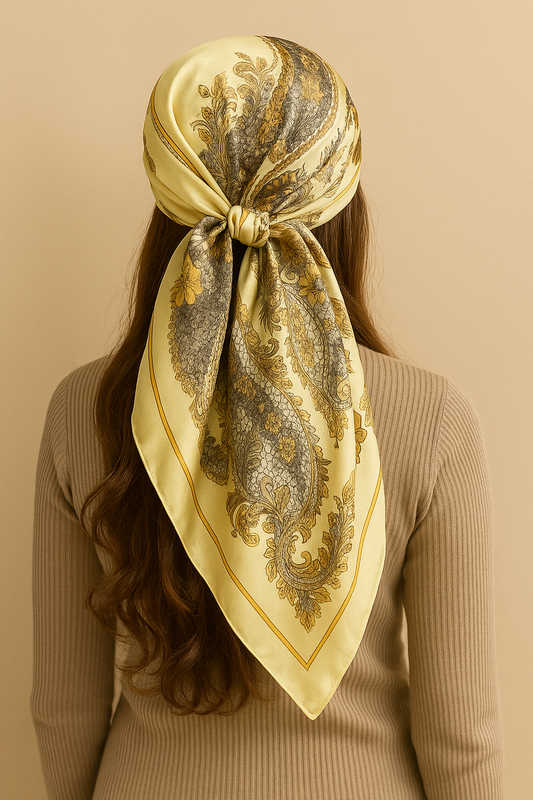 Golden Grace Paisley Scarf