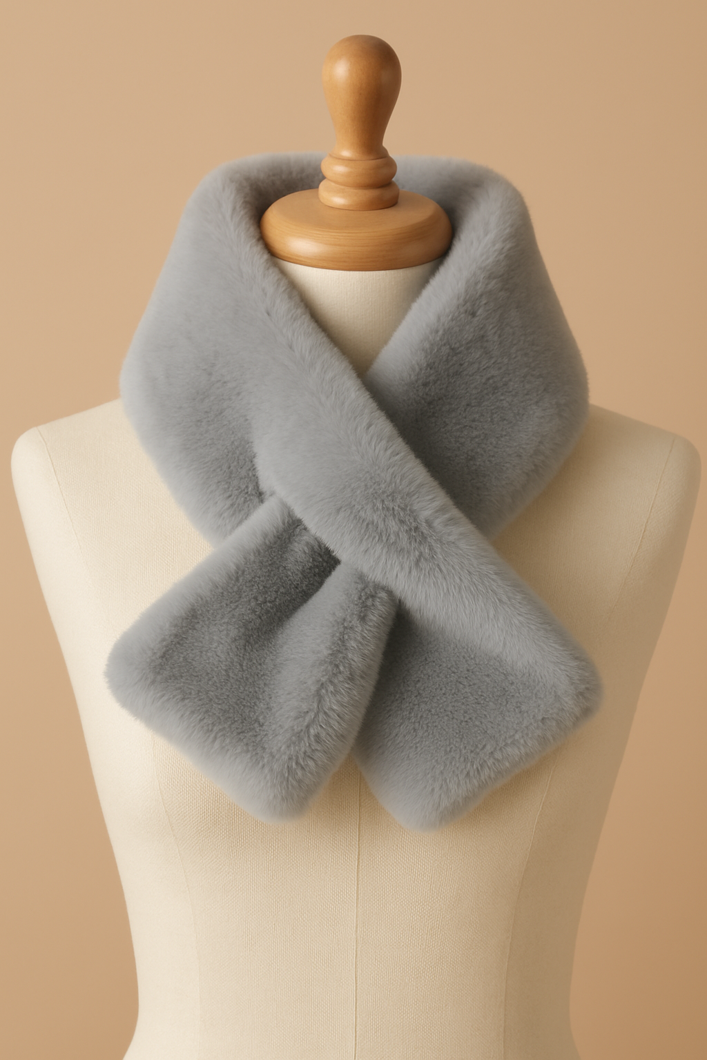 Kimora Luxe Faux Fur Cross Scarf